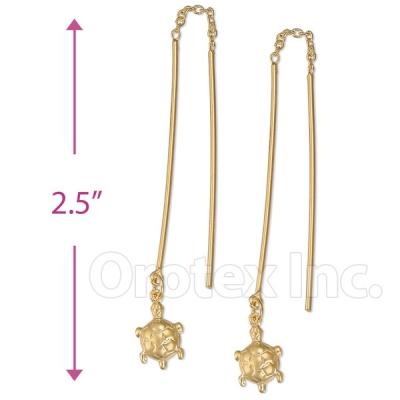 093003 Gold Layered Long Earrings