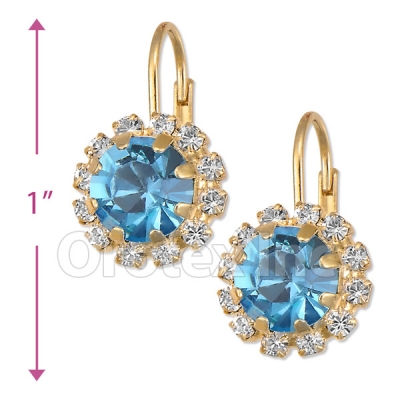 Oro Tex Gold Layered CZ Long Earrings