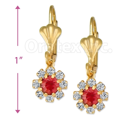 Oro Tex Gold Layered CZ Long Earrings