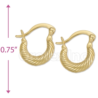 Oro Tex Gold Layered Hoop Earrings