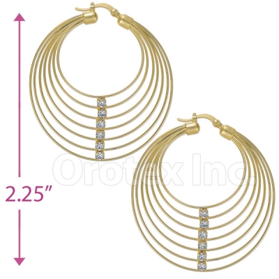 097002 Gold Layered Hoop Earrings