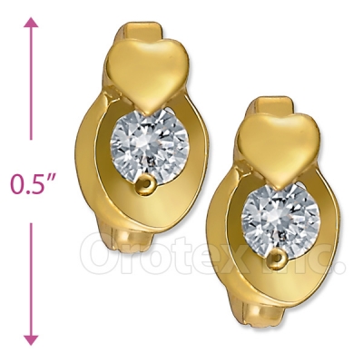 097021  Gold Layered  CZ Huggies Earring