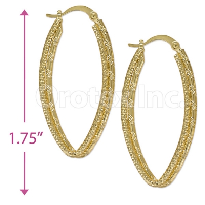 101017 Gold Layered Hoop Earrings