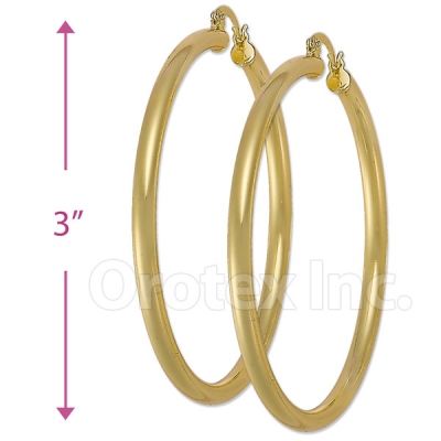 102009 Gold Layered Hoop Earrings