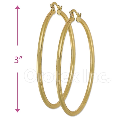 102015 Gold Layered Hoop Earrings