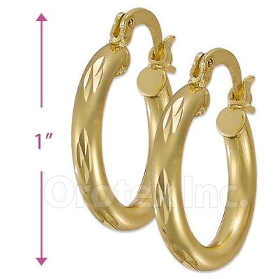 103401 Gold Layered Hoop Earrings