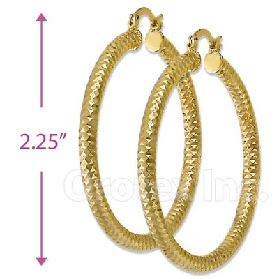 104016 Gold Layered Hoop Earrings