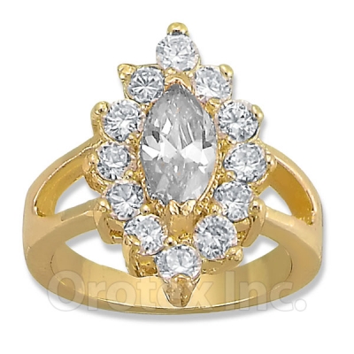 Orotex Gold Layered CZ Women's Ring