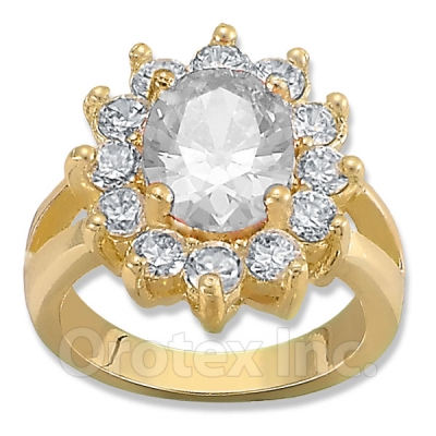 Orotex Gold Layered CZ Women's Ring