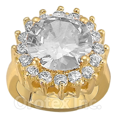 Orotex Gold Layered CZ Women's Ring