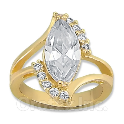 Orotex Gold Layered CZ Women's Ring