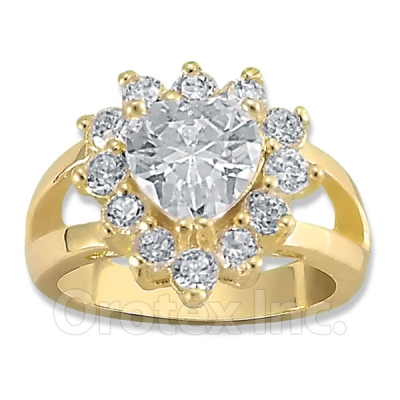 119024 Gold Layered CZ Women's Ring