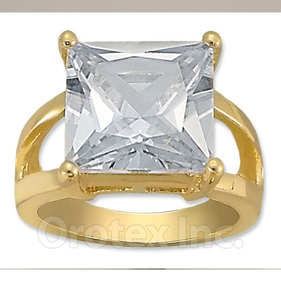 Orotex Gold Layered CZ Women's Ring