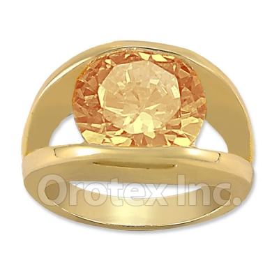 Orotex Gold Layered Yellow & White CZ Women's Ring