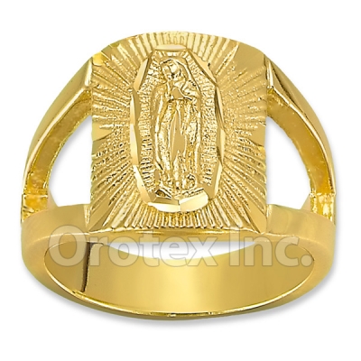 Oro Tex Gold Layered Guadalupe Men's Ring