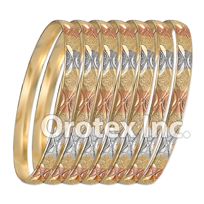 B008 Gold Plated Tri color Bangle