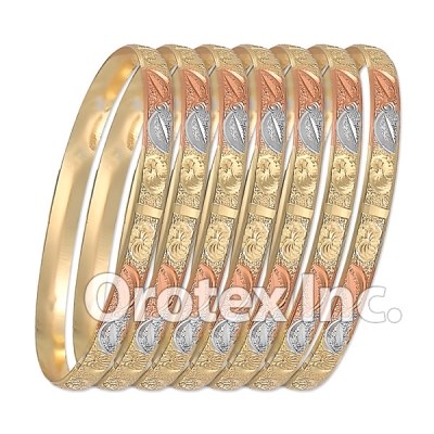 B011 Gold Plated Tri color Bangle