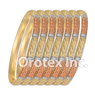 B013 Gold Plated Tri color Bangle