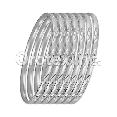 B034 Silver Plated Bangle