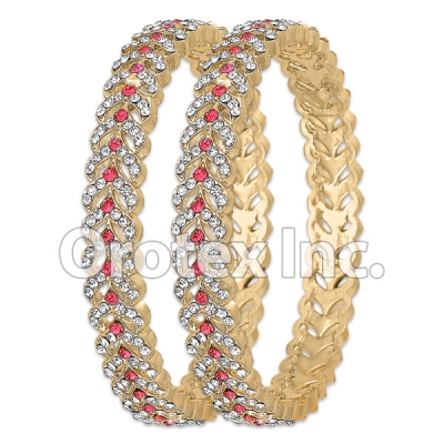 B085 Gold Layered CZ Bangle