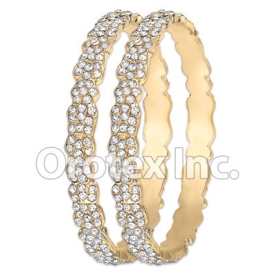 B095 Gold Layered CZ Bangle