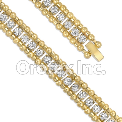 BR061  Gold Layered CZ Bracelet