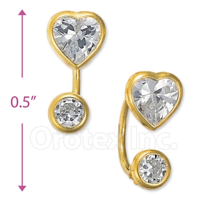 CH542 Gold Layered CZ Stud Earrings