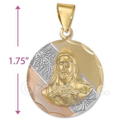 CL55  Gold Layered Sagrado Corazon Charm