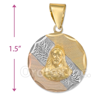 CL63  Gold Layered Sagrado Corazon Charm