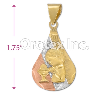 CL70B Gold Layered Tri-color Charm