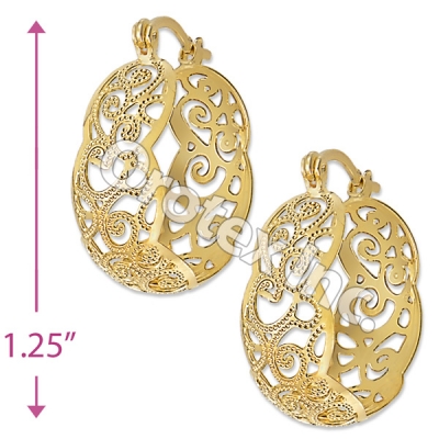 EH077 Gold Layered Hoop Earrings