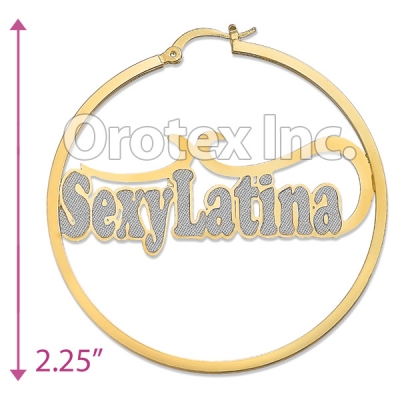 EH133 Gold Layered Two-Tone Hoop Earrings