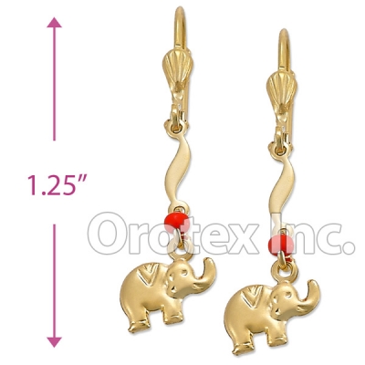 EL009 Gold Layered Long Earrings