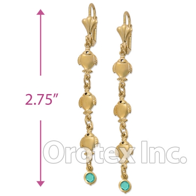 EL030 Gold Layered Long Earrings