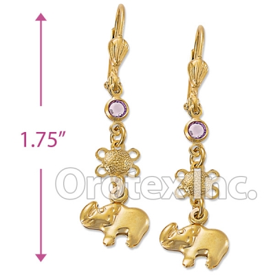 EL052 Gold Layered Long Earrings