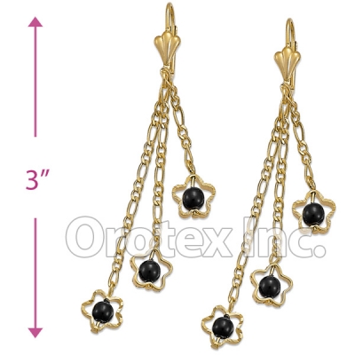 EL070 Gold Layered Long Earrings