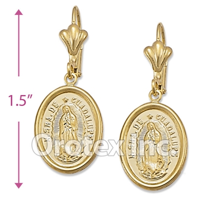 EL080 Gold Layered  Long Earrings