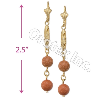 EL099 Gold Layered Long Earrings