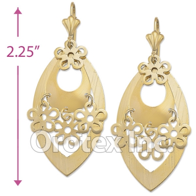 EL132 Gold Layered Long Earrings