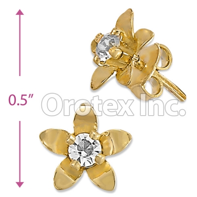 ES013 Gold Layered CZ Stud Earrings