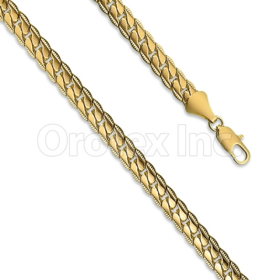 Orotex Gold Layered Cuban Yellow Pave Gauge 180