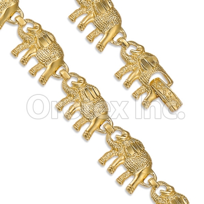 GFB2-13 Gold Layered Fancy W Bracelet