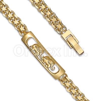 Orotex Gold Layered Fancy W bracelets