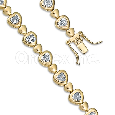 Orotex Gold Layered Fancy CZ W bracelets