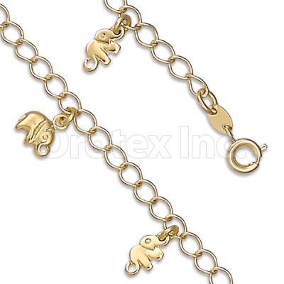 Orotex Gold Layered Fancy W bracelets