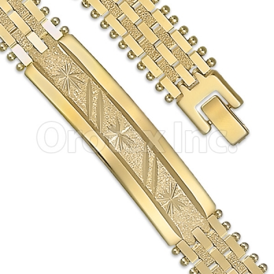 Orotex Gold Layered Fancy W Bracelet