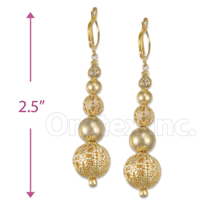 Orotex Gold Layered Long Earrings