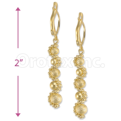 Orotex Gold Layered Long Earrings