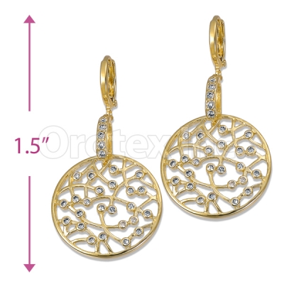 Orotex Gold Layered CZ Dangling Earrings