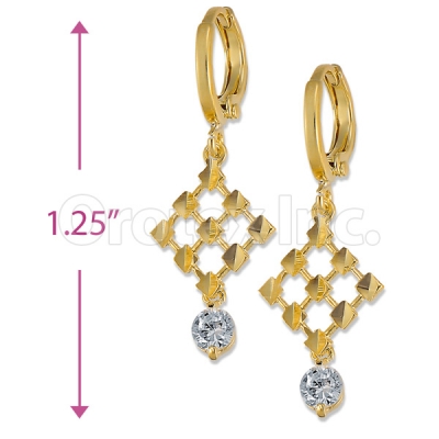 Orotex Gold Layered CZ Dangling Earrings